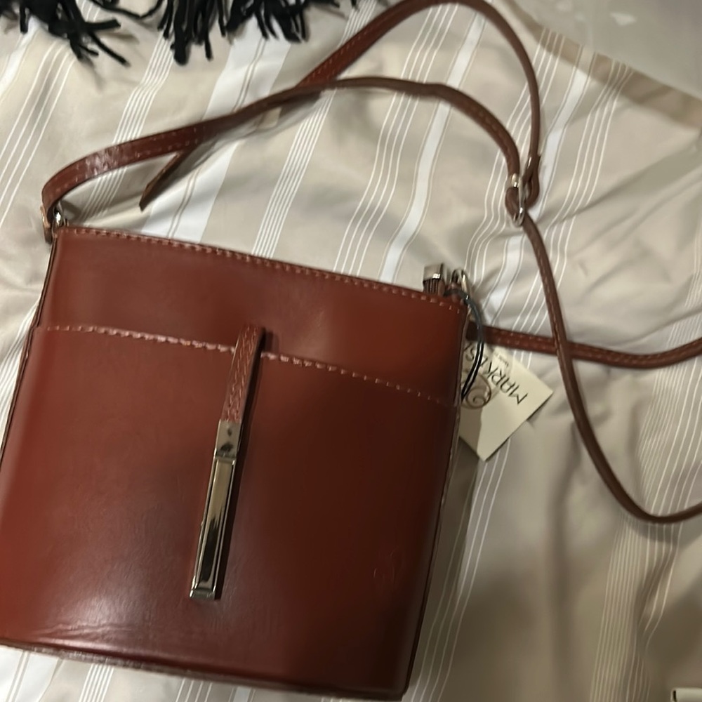 Brown purse made in italy